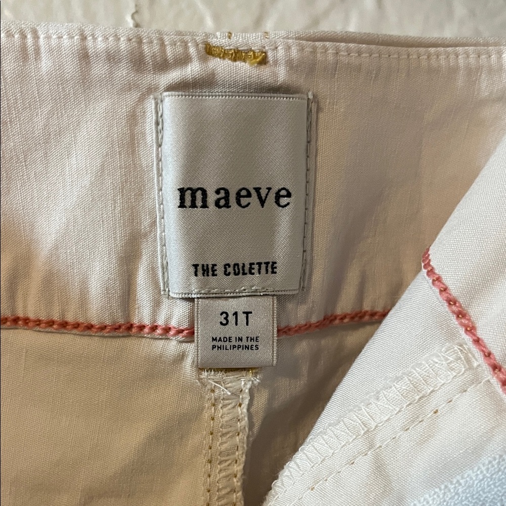 Maeve Wide Leg Pants in Off-White/Cream - Picture 2 of 6